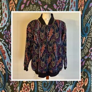 Periphery Vibrant Paisley Bomber Jacket – Size XL